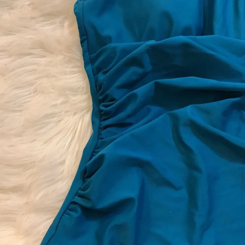 CUPSHE Size Small Halter one piece swimsuit turquoise